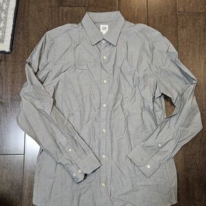 GAP Gray Long Sleeve Dress Shirt Men Size M